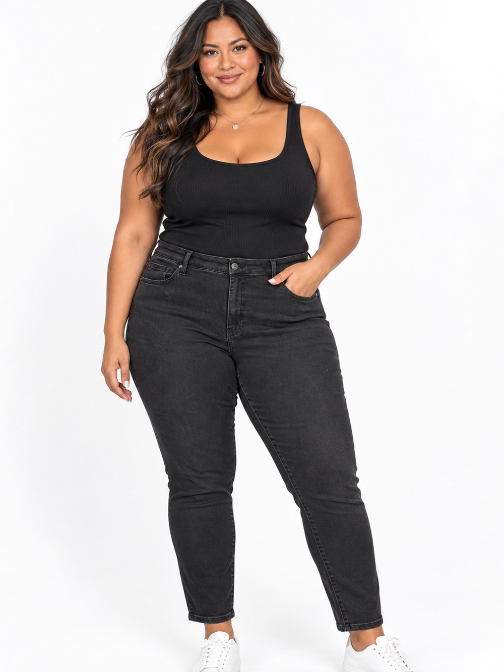Pistola mid-rise skinny ankle jeans in a faded black charcoal wash